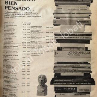CARTEL ANTIGUO ORIGINAL DE OBRAS DE LA CONACYT PARA 1981 /N100