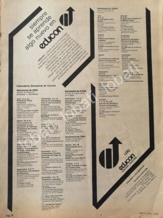 CARTEL ANTIGUO ORIGINAL DE UADEG LANZA EL PROGAMA EDUCON. 1981 /83