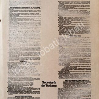 CARTEL ANTIGUO ORIGINAL DE CIRCULAR SECRETARIA DE TURISMO 1984 /72