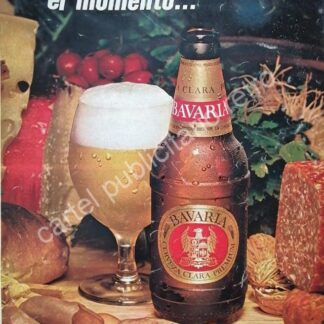 CARTEL ANTIGUO ORIGINAL DE CERVEZA BAVARIA 1970s /3