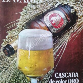 CARTEL ANTIGUO ORIGINAL DE CERVEZA BAVARIA 1970s /2