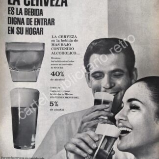 CARTEL ANTIGUO ORIGINAL DE ASOCIACION NACIONAL DE FABRICANTES DE CERVEZA