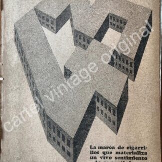 CARTEL ANTIGUO ORIGINAL DE CIGARROS 43. PICCARDO & CIA. 1927 /9