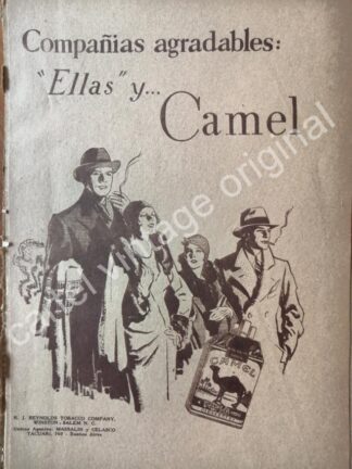 CARTEL ANTIGUO ORIGINAL DE CIGARROS CAMEL 1928 /15