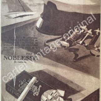 CARTEL ANTIGUO ORIGINAL DE CIGARROS POUR LA NOBLESSE. 1928s / RARO