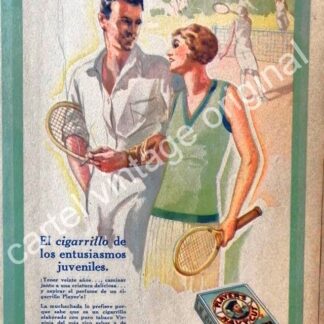 CARTEL ANTIGUO ORIGINAL DE CIGARROS PLAYERS No. 4. VIRGINIA. 1931 / RARO