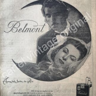 CARTEL ANTIGUO ORIGINAL DE CIGARROS BELMONT 1947 JARDIN DE ALA /9