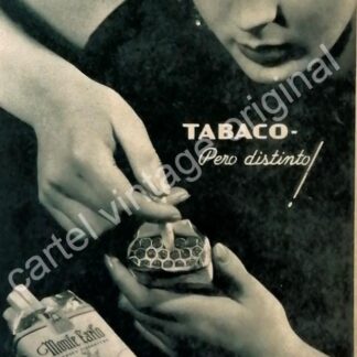 CARTEL ANTIGUO ORIGINAL DE CIGARROS MONTECARLO 1930s PERO DISTINTO