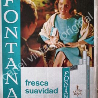 CARTEL ANTIGUO ORIGINAL DE CIGARROS FONTANA MENTOLADOS 1967 /RARO