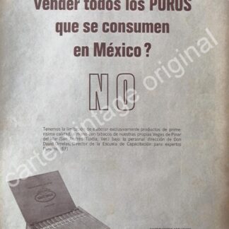 CARTEL ANTIGUO ORIGINAL DE PUROS ORNELAS 1972 CIGARROS OBREGON /6