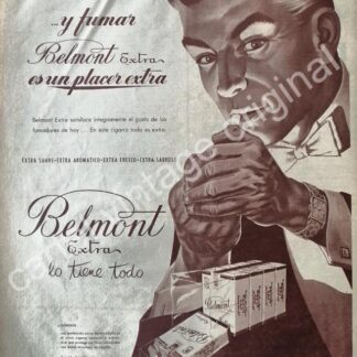 CARTEL ANTIGUO ORIGINAL DE CIGARROS MONTECARLO EXTRA 1950s /3