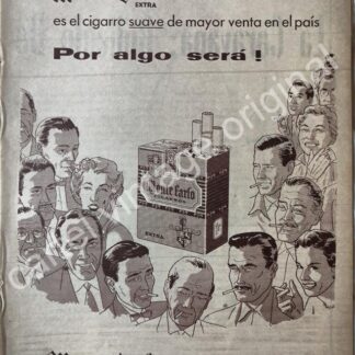 CARTEL ANTIGUO ORIGINAL DE CIGARROS MONTECARLO EXTRA 1950s /2