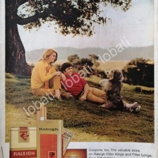 CARTEL ANTIGUO ORIGINAL DE CIGARROS RALEIGH 1970 /T270