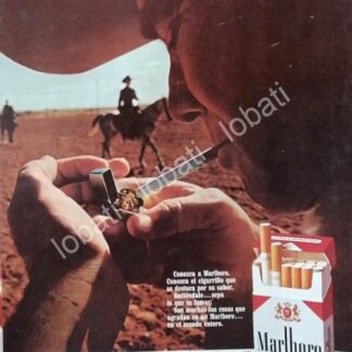 CARTEL ANTIGUO ORIGINAL DE CIGARROS MARLBORO 1960s /T254