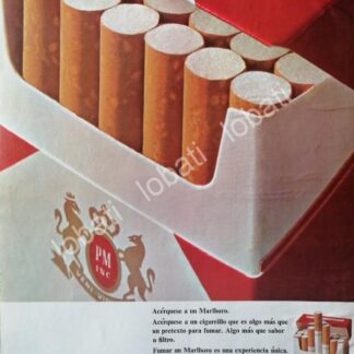 CARTEL ANTIGUO ORIGINAL DE CIGARROS MARLBORO 1960s /T238