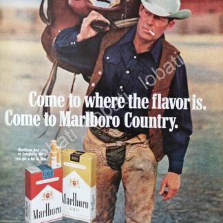 CARTEL ANTIGUO ORIGINAL DE CIGARROS MARLBORO 1970 /T249