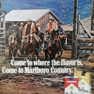 CARTEL ANTIGUO ORIGINAL DE CIGARROS MARLBORO 1970 /T245