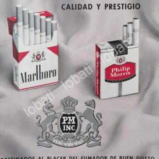 CARTEL ANTIGUO ORIGINAL DE CIGARROS MARLBORO 1960s /T235