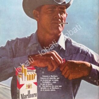 CARTEL ANTIGUO ORIGINAL DE CIGARROS MARLBORO 1960s /T251