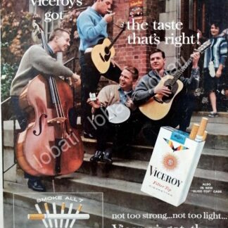 CARTEL ANTIGUO ORIGINAL DE CIGARROS VICEROY /T230