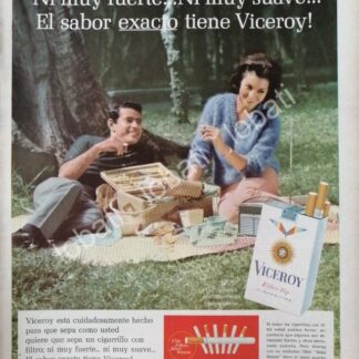 CARTEL ANTIGUO ORIGINAL DE CIGARROS VICEROY /T228