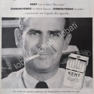 CARTEL ANTIGUO ORIGINAL DE CIGARROS KENT 1960s /20