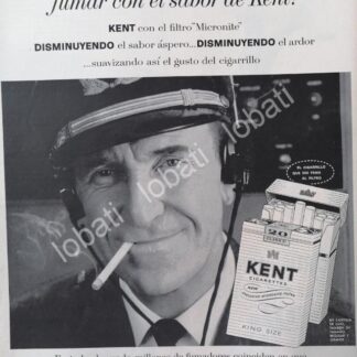 CARTEL ANTIGUO ORIGINAL DE CIGARROS KENT 1960s /18