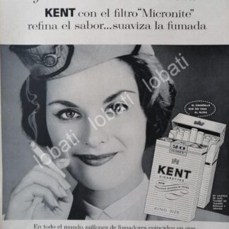 CARTEL ANTIGUO ORIGINAL DE CIGARROS KENT 1960s /17