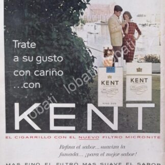 CARTEL ANTIGUO ORIGINAL DE CIGARROS KENT 1963 /15