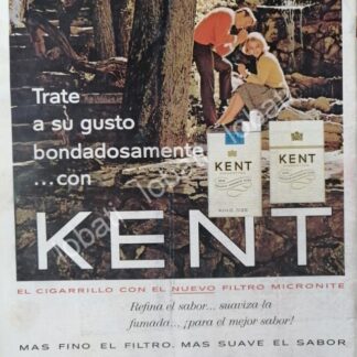 CARTEL ANTIGUO ORIGINAL DE CIGARROS KENT 1960s /9