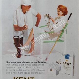 CARTEL ANTIGUO ORIGINAL DE CIGARROS KENT 1960s /6