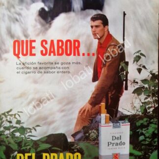 CARTEL PUBLICITARIO RETRO CIGARROS DEL PRADO 1960s RARO /3