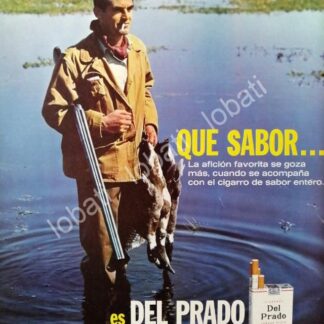 CARTEL ANTIGUO ORIGINAL DE CIGARROS DEL PRADO 1960s / MUY RARO