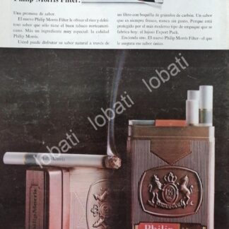 CARTEL ANTIGUO ORIGINAL DE CIGARROS PHILIP MORRIS 1960s /6