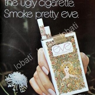 CARTEL ANTIGUO ORIGINAL DE CIGARROS EVE 1960s / RARO