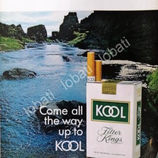 CARTEL ANTIGUO ORIGINAL DE CIGARROS KOOL MENTHOL 1970 /2