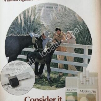 CARTEL ANTIGUO ORIGINAL DE CIGARROS MULTIFILTER 1970 / RARO
