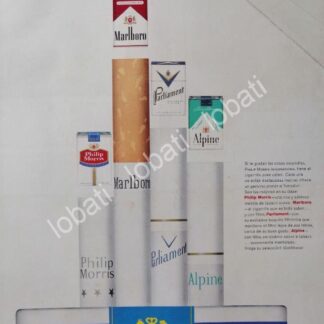 CARTEL ANTIGUO ORIGINAL DE TABACALERA PHILIP MORRIS Y SUS PRODUCTOS 1960