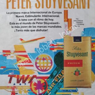 CARTEL ANTIGUO ORIGINAL DE CIGARROS PETER STUYVESANT 1969 /2