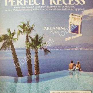 CARTEL ANTIGUO ORIGINAL DE CIGARROS PARLIAMENT LIGHTS 1990