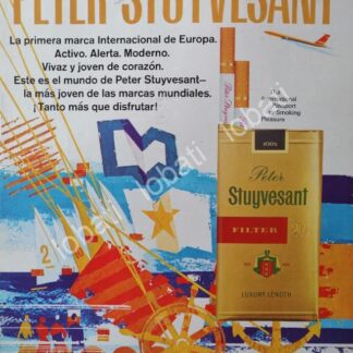 CARTEL ANTIGUO ORIGINAL DE CIGARROS PETER STUYVESANT 1969