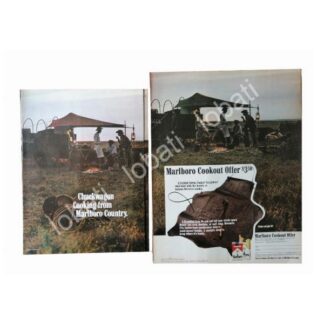 CARTEL ANTIGUO ORIGINAL DE PUBLICIDAD Y RECETARIO PROMOCION MARLBORO 1970 /RARO