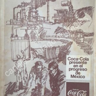 CARTEL ANTIGUO ORIGINAL DE COCA COLA 1970