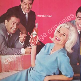 CARTEL ANTIGUO ORIGINAL DE ORANGE CRUSH 1963 CON ROGELIO GUERRA Y OTROS /FEP 4