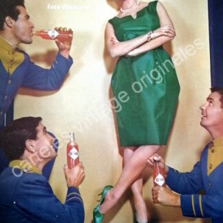 CARTEL ANTIGUO ORIGINAL DE ORANGE CRUSH 1963 CON ROGELIO GUERRA Y OTROS /FEP 3