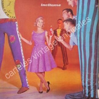 CARTEL ANTIGUO ORIGINAL DE ORANGE CRUSH 1963 CON ROGELIO GUERRA Y OTROS /FEP 2