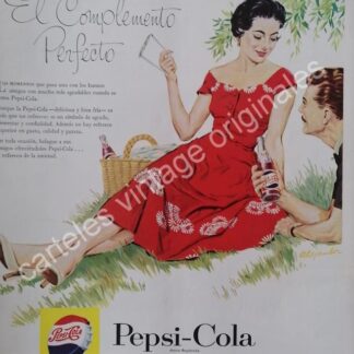 CARTEL ANTIGUO ORIGINAL DE PEPSI 1956. PUBLICIDAD ARTISTICA /15