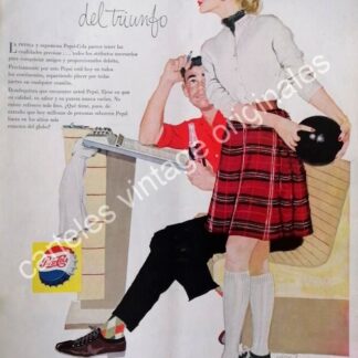 CARTEL ANTIGUO ORIGINAL DE PEPSI 1958 DIBUJO. ANDY VIRGIL. PUBLICIDAD ARTISTICA