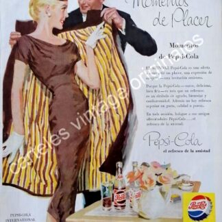 CARTEL ANTIGUO ORIGINAL DE PEPSI 1956. PUBLICIDAD ARTISTICA /21