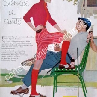 CARTEL ANTIGUO ORIGINAL DE PEPSI 1957. PUBLICIDAD ARTISTICA /19